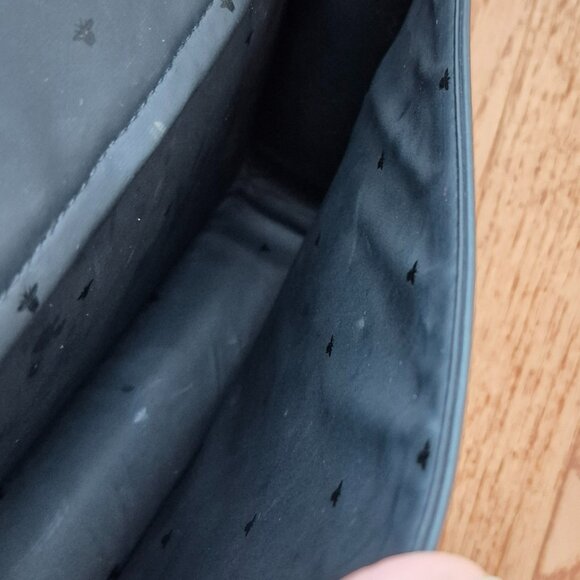 DIOR Bee Pouch Makeup Case Organizer Bag Black Lined Lobster Closure - Picture 4 of 13